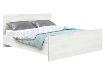 Ліжко двоспальне Софіно №1 | Пряме | Біле дерево | 140x190
