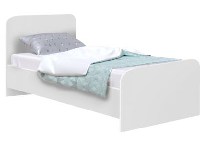 Ліжко односпальне Софіно №1 | Округле | Біла аляска | 80x200