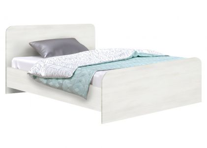 Ліжко полуторне Софіно №1 | Округле | Біле дерево | 120x190