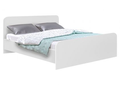 Ліжко двоспальне Софіно №1 | Округле | Біла аляска | 160x190
