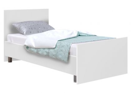 Ліжко односпальне Софіно №3 | Пряме | Біла аляска | 90x200