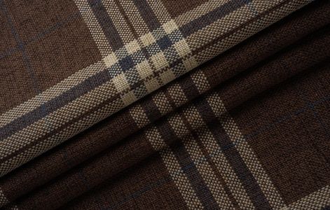 Тканина Рогожка • Шотландія Gold Brown • Ексім Текстіль