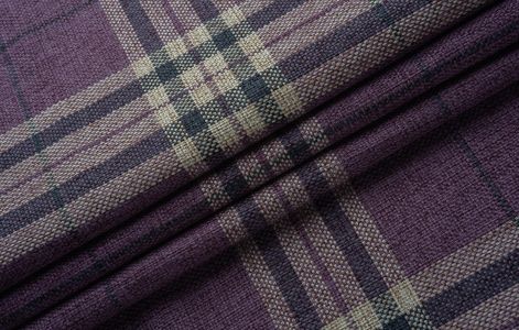 Тканина Рогожка • Шотландія Lilac • Ексім Текстіль
