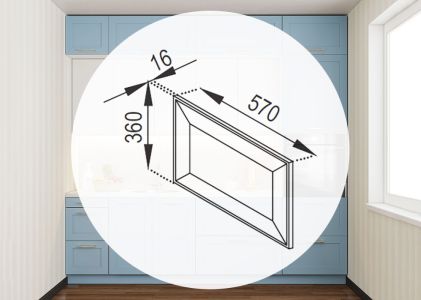А панель (570) МДФ Марго Світ Меблів | 57x1,6x36 см