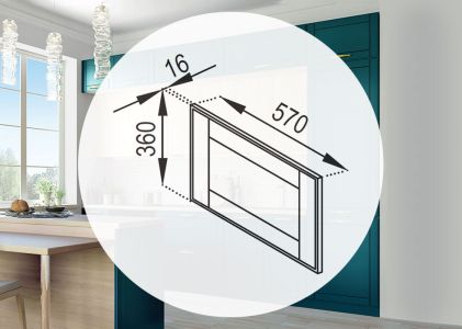 А панель (570) МДФ Домініка Світ Меблів | 57x1,6x36 см