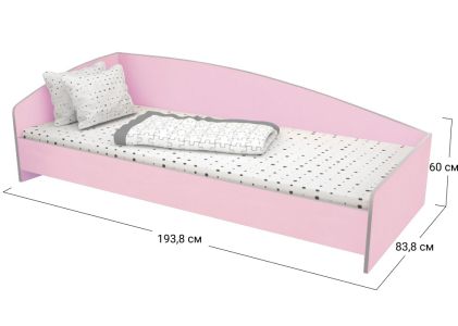 Ліжко односпальне Софіно КДО-002 | Спальне місце 80x190 см | 18 мм | Лаванда