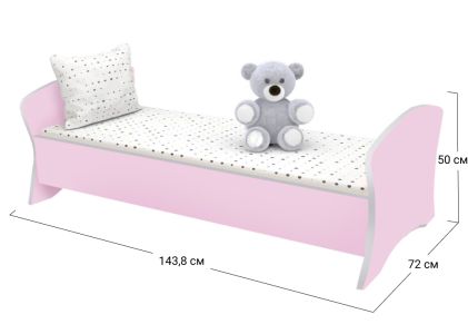 Ліжко односпальне Софіно КДФ-003 | Спальне місце 60x140 см | 18 мм | Лаванда
